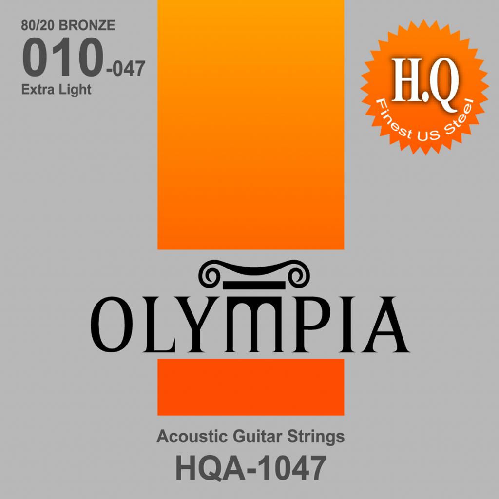OLYMPIA HQA1047 - комплект струн для акустической гитары (10-47), бронза 80/20