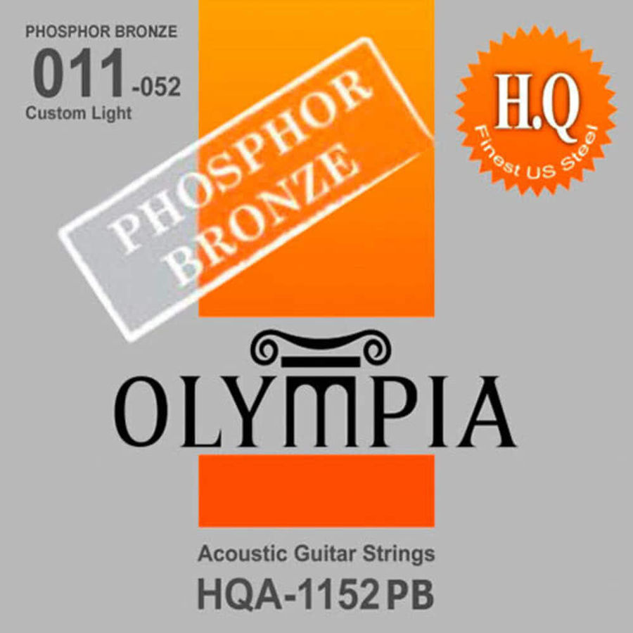 OLYMPIA HQA1152PB - комплект струн для акустической гитары (11-52), фосфорная бронза