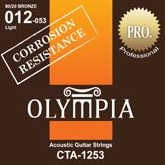 OLYMPIA CTA1253 - комплект струн для акустической гитары (12-53), с устойчивостью к коррозии, бронза