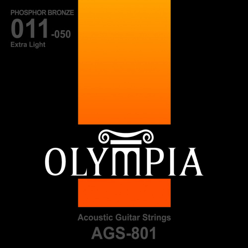 OLYMPIA AGS801 - комплект струн для акустической гитары (11-52), фосфорная бронза