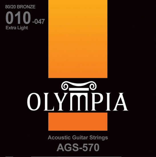 OLYMPIA AGS570 - комплект струн для акустической гитары (10-47), бронза
