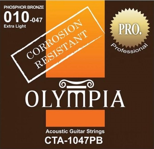 OLYMPIA CTA1047PB - комплект струн для акустической гитары (10-47), с устойчивостью к коррозии
