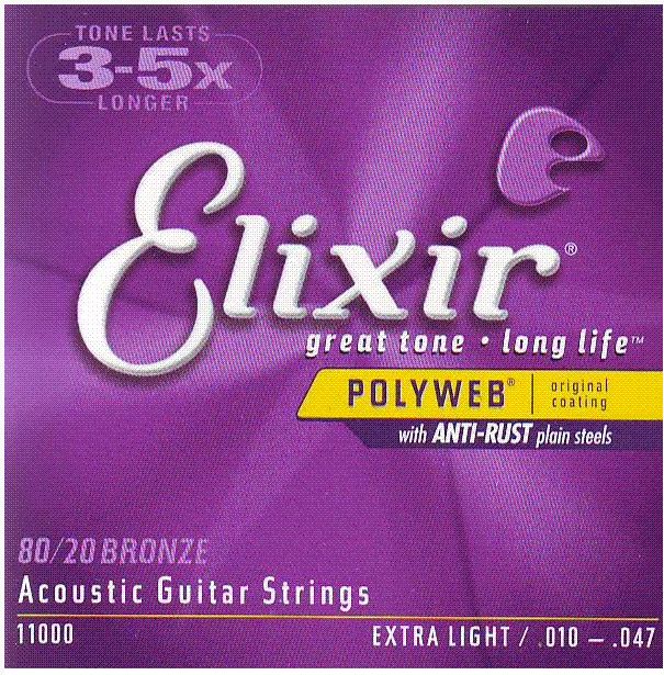ELIXIR 11000 POLYWEB - комплект струн для акустической гитары    