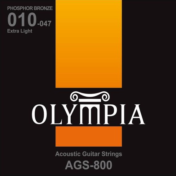 OLYMPIA AGS800 - комплект струн для акустической гитары (10-47), фосфорная бронза